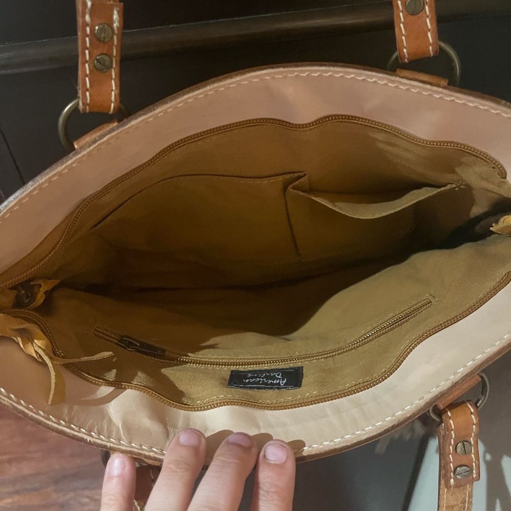 Cowhide fringe purse